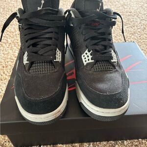 Jordan 4 Black Canvas